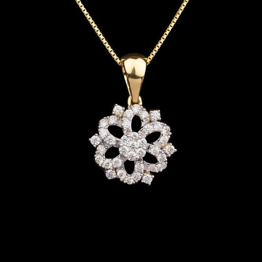 14K Yellow Gold Diamond Pendant - 0.56ct VS-GH