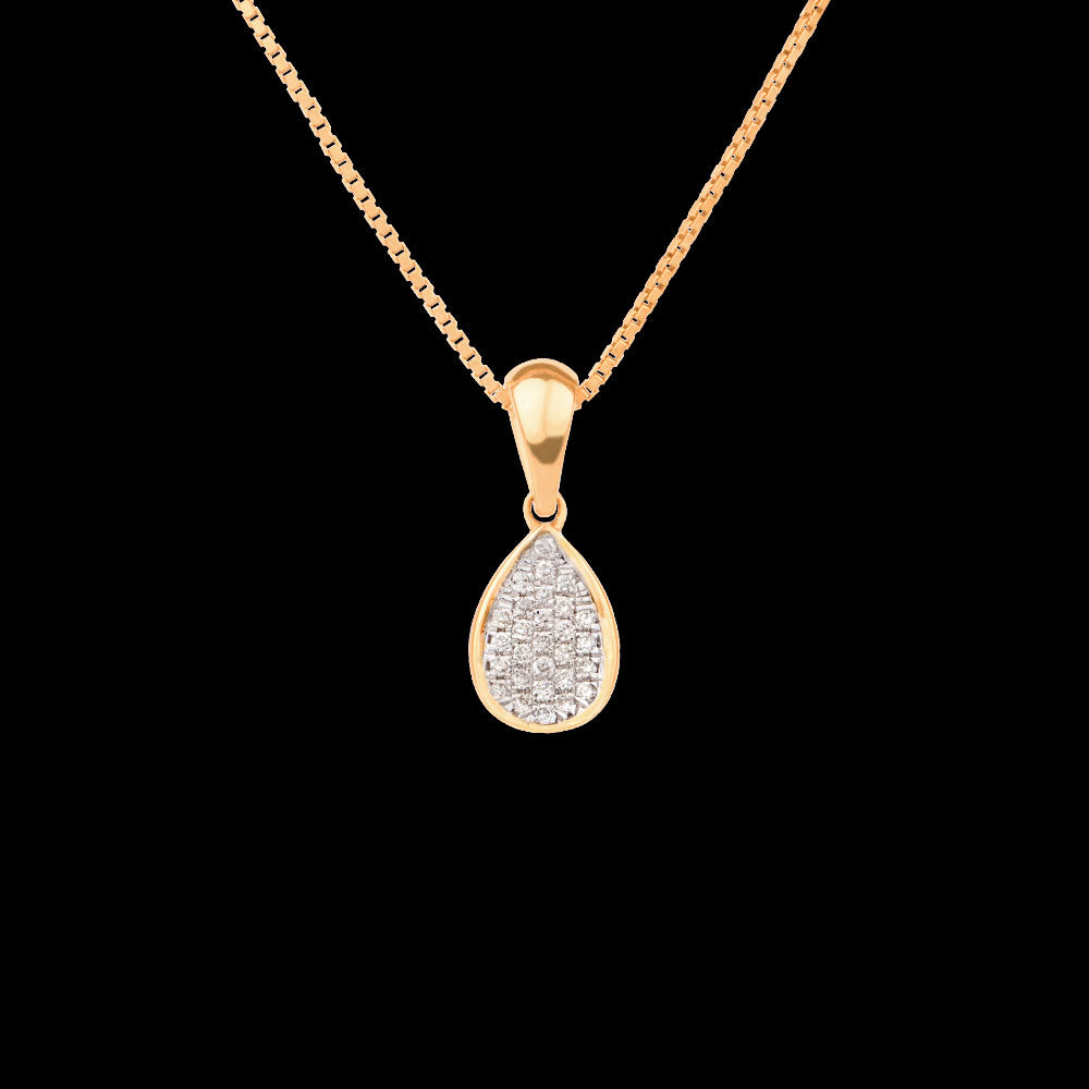 14K Yellow Gold Diamond Pendant - 0.15ct SI-IJ