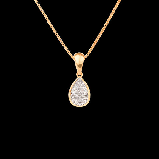 14K Yellow Gold Diamond Pendant - 0.15ct SI-IJ