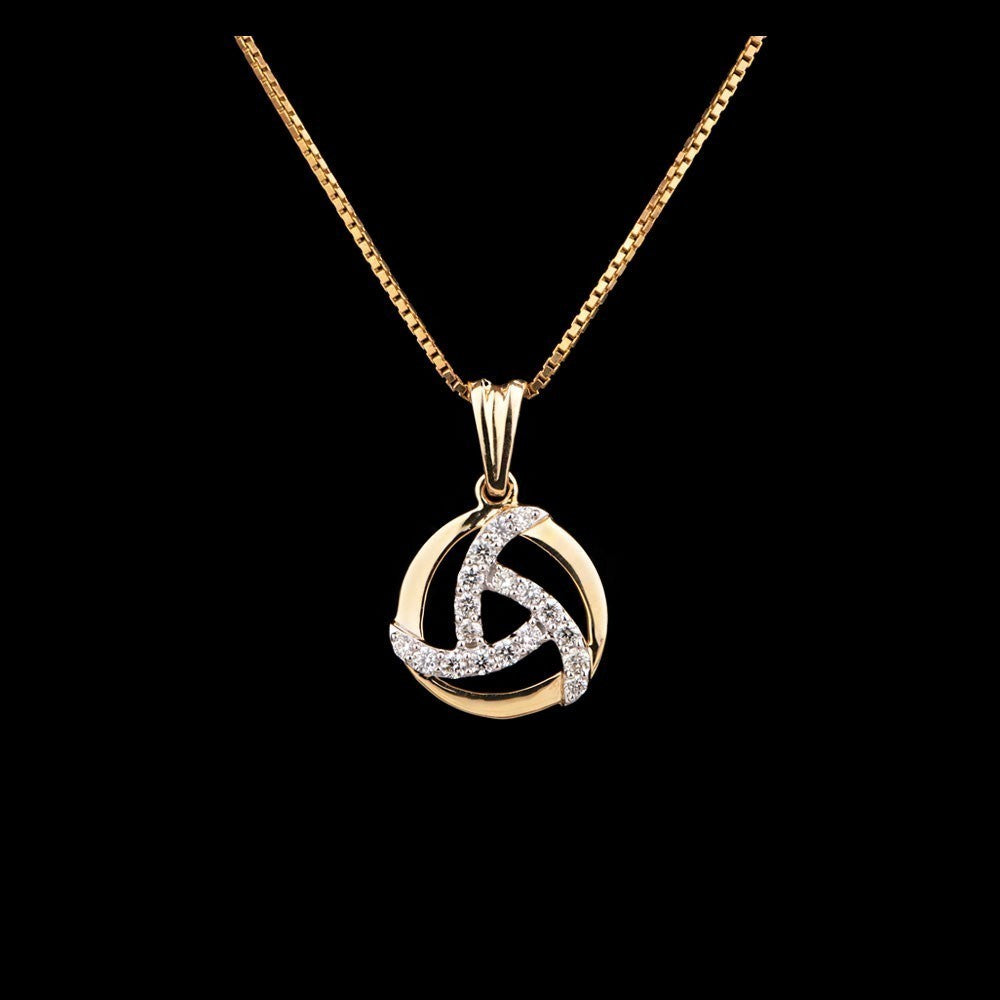 14K Yellow Gold Diamond Pendant - 0.29ct SI-IJ
