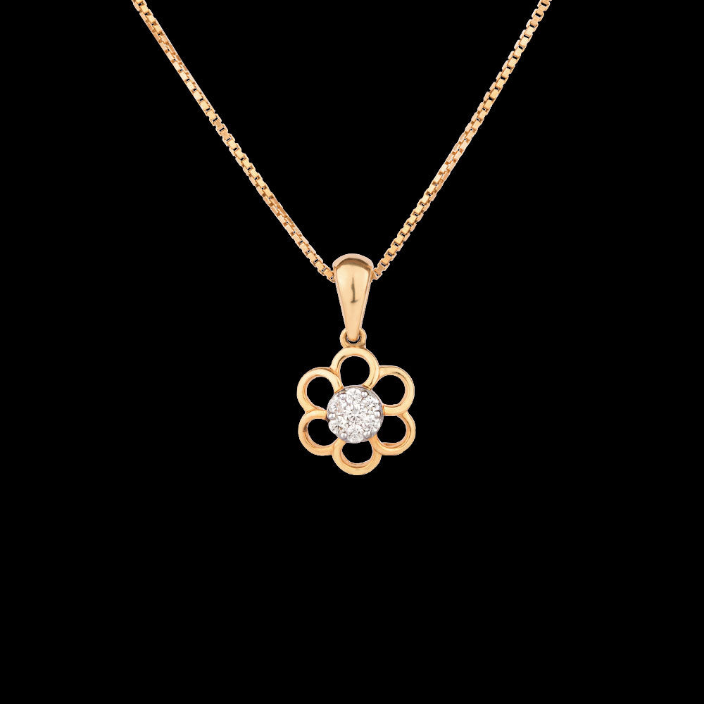14K Yellow Gold Diamond Pendant - 0.14ct SI-IJ