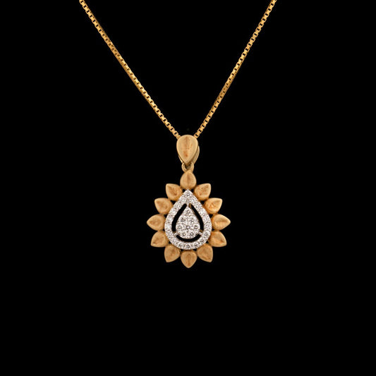 14K Yellow Gold Diamond Pendant - 0.29ct VS-GH