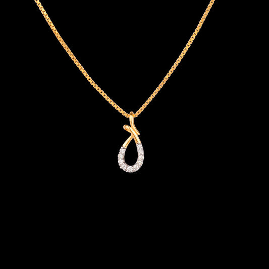 14K Yellow Gold Diamond Pendant - 0.1ct SI-GH