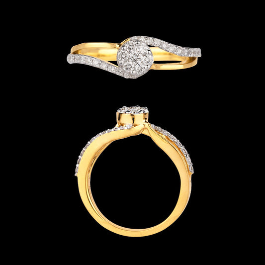 18K Yellow Gold Diamond Ring - 0.345ct VVS-VS-GH