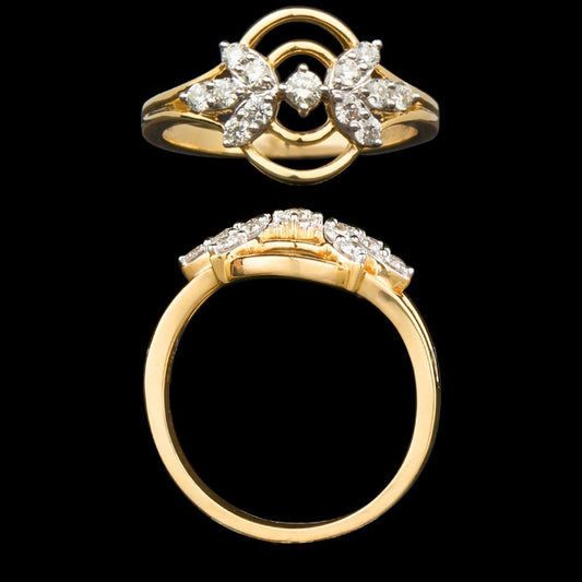 14K Yellow Gold Diamond Ring - 0.34ct VVS-VS-IJ