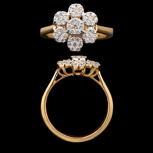 18K Yellow Gold Diamond Ring - 0.53ct VS-FG