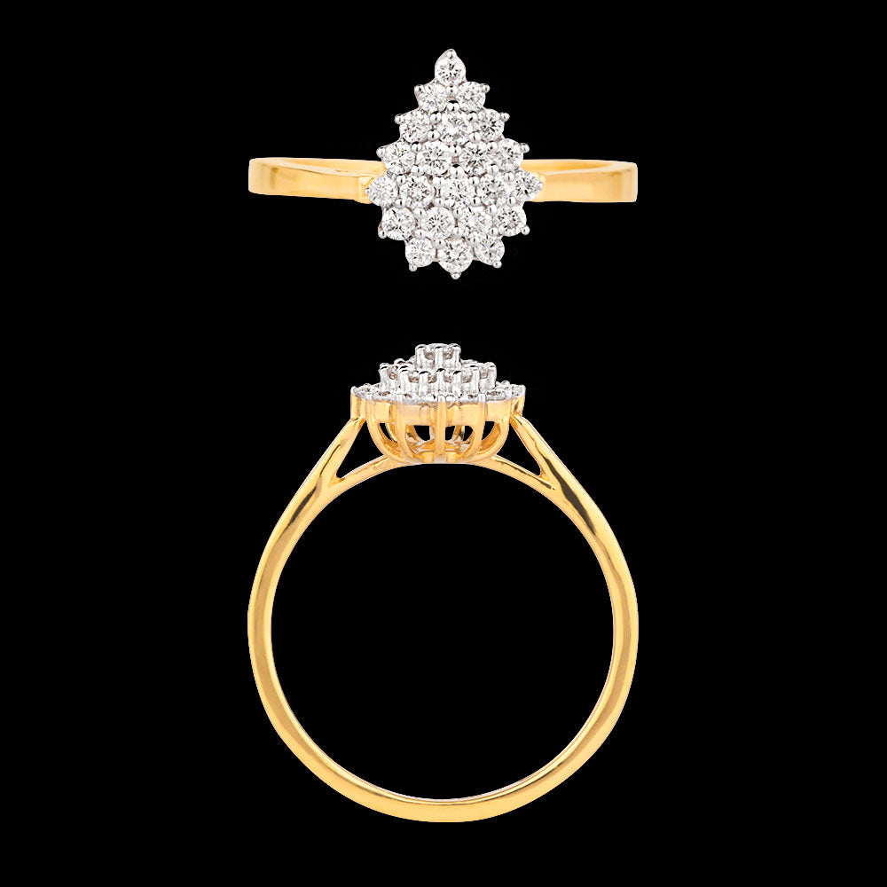 18K Yellow Gold Diamond Ring - 0.323ct VS-SI-FG