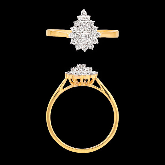 18K Yellow Gold Diamond Ring - 0.323ct VS-SI-FG