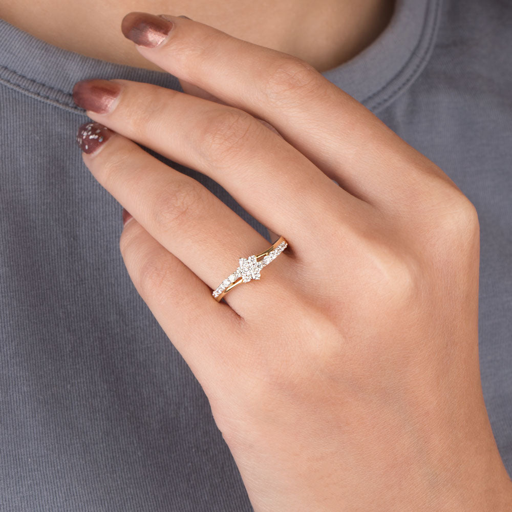 14K Yellow Gold Diamond Ring - 0.31ct SI-IJ