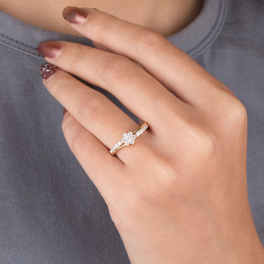 14K Yellow Gold Diamond Ring - 0.31ct SI-IJ