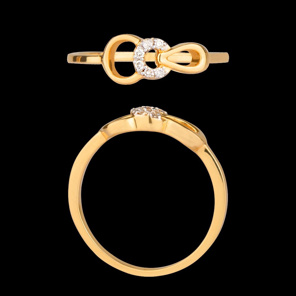 14K Yellow Gold Diamond Ring - 0.04ct SI-IJ