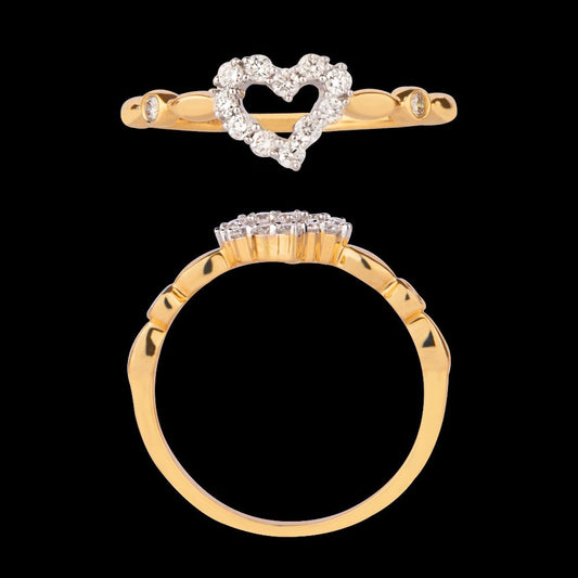 18K Yellow Gold Diamond Ring - 0.151ct VVS-VS-FG