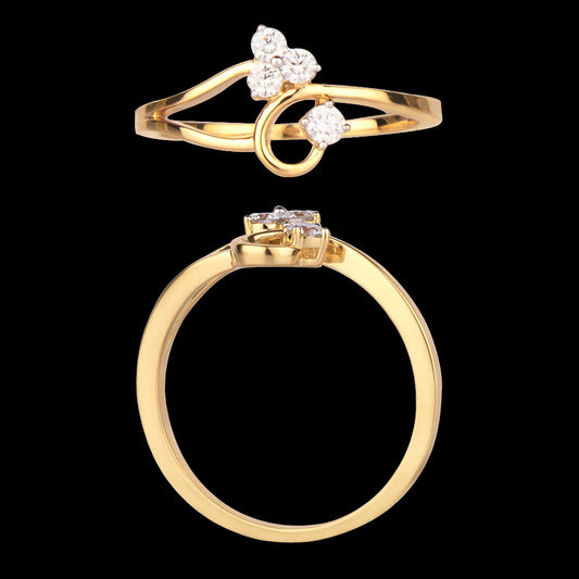 18K Yellow Gold Diamond Ring - 0.173ct VVS-VS-GH