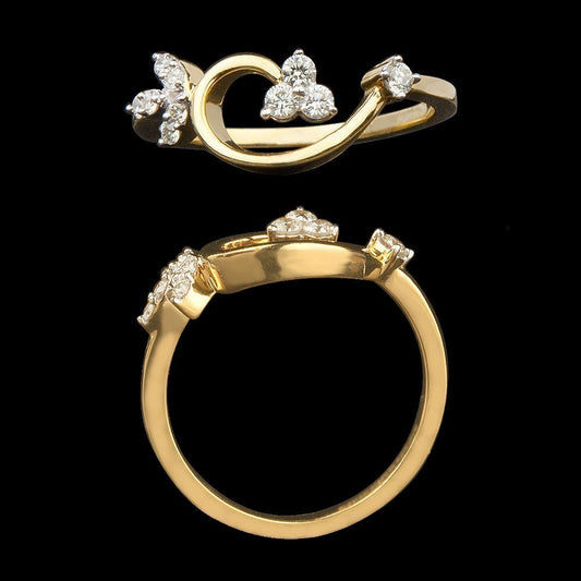 14K Yellow Gold Diamond Ring - 0.19ct SI-IJ