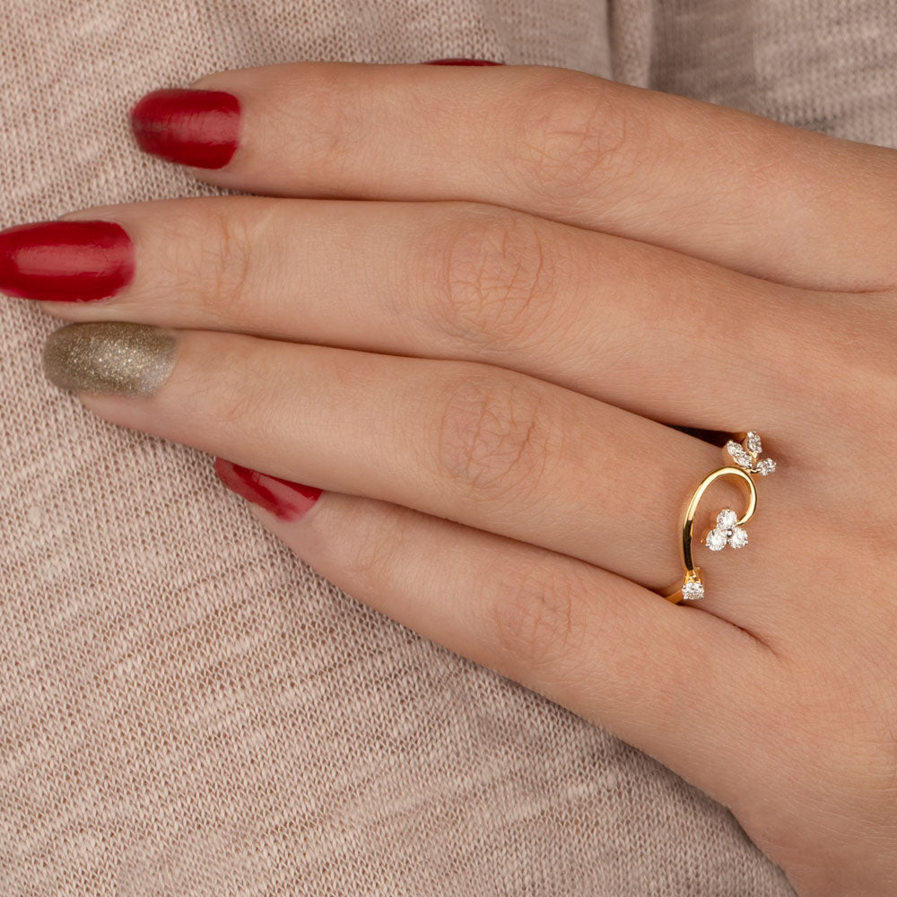 14K Yellow Gold Diamond Ring - 0.19ct SI-IJ