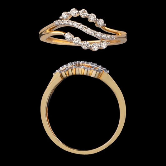 18K Rose Gold Diamond Ring - 0.27ct VVS-VS-HI