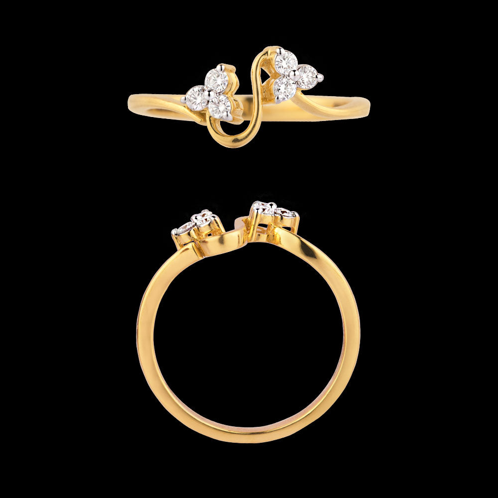 14K Yellow Gold Diamond Ring - 0.2ct SI-IJ