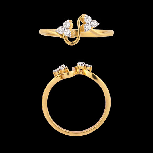 14K Yellow Gold Diamond Ring - 0.2ct SI-IJ