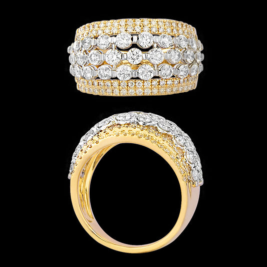 18K Yellow Gold Diamond Ring - 1.6ct VVS-EF