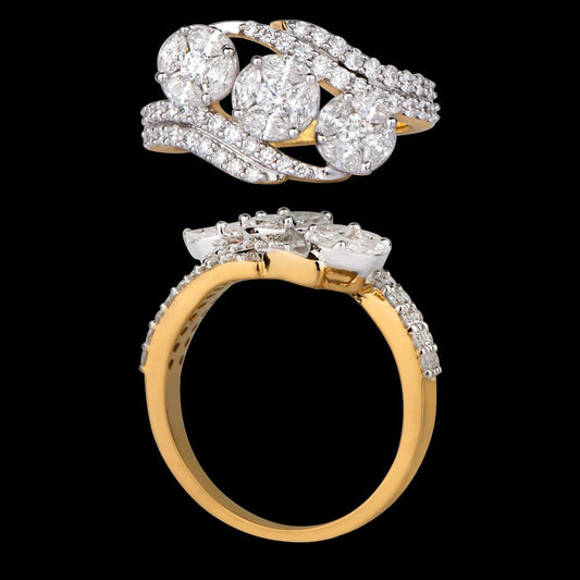 14K Yellow Gold Diamond Ring - 1.17ct VVS-VS-GH