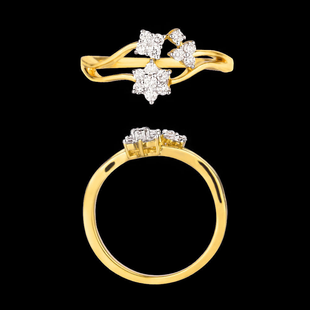 14K Yellow Gold Diamond Ring - 0.23ct VVS-VS-HI