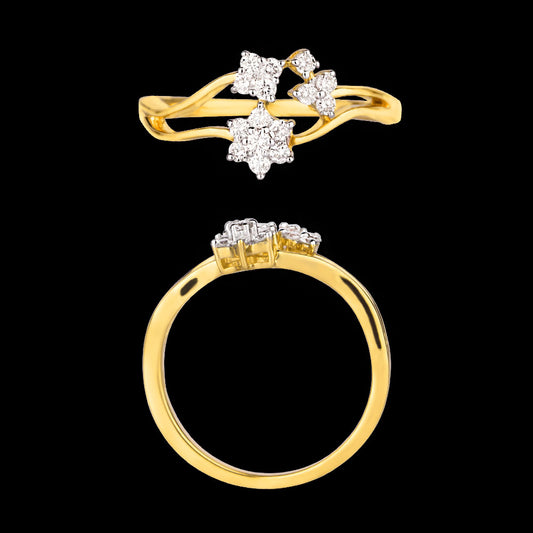 14K Yellow Gold Diamond Ring - 0.23ct VVS-VS-HI