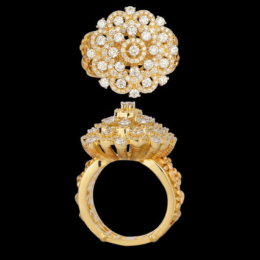 14K Yellow Gold Diamond Ring - 1.45ct VVS-VS-GH