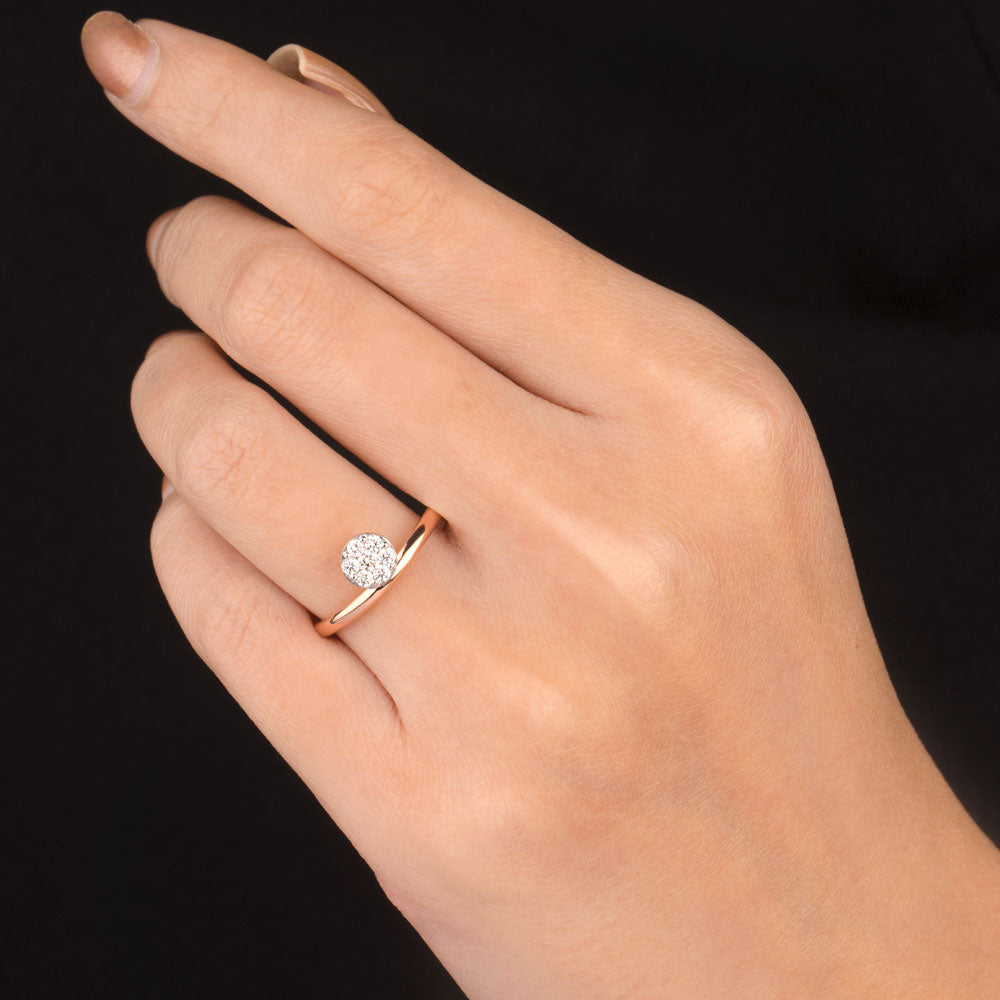 18K Yellow Gold Diamond Ring - 0.196ct VVS-VS-GH