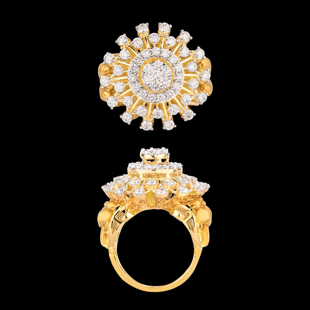 14K Yellow Gold Diamond Ring - 1.868ct VVS-VS-GH