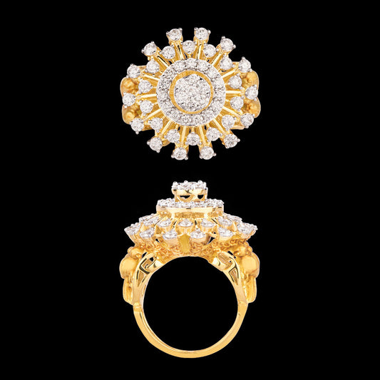 14K Yellow Gold Diamond Ring - 1.868ct VVS-VS-GH