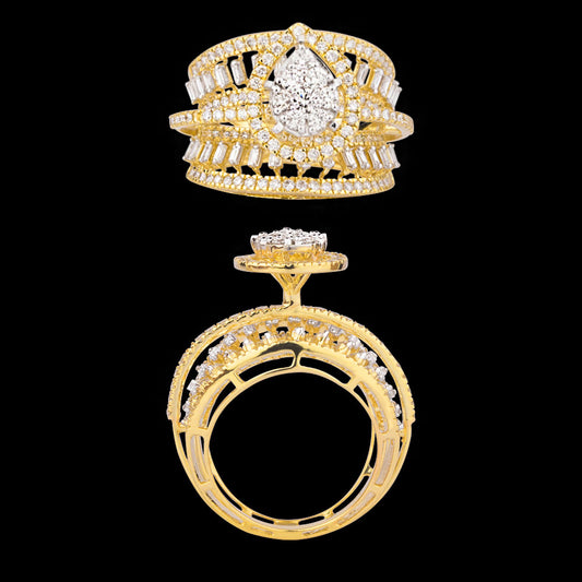 14K Yellow Gold Diamond Ring - 1.867ct VVS-VS-HI