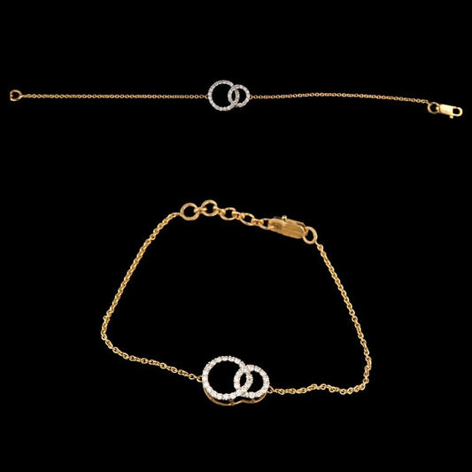 14K Yellow Gold Diamond Bracelet - 0.32ct SI-GH