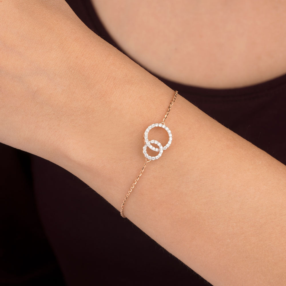14K Yellow Gold Diamond Bracelet - 0.32ct SI-GH