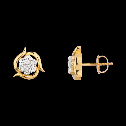 14K Yellow Gold Diamond Earrings - 0.315ct VVS-VS-HI
