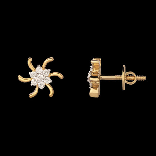 14K Yellow Gold Diamond Earrings - 0.25ct SI-IJ