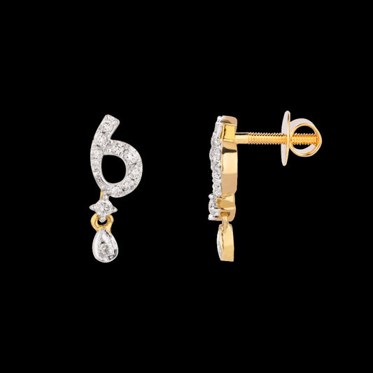 14K Yellow Gold Diamond Earrings - 0.26ct SI-IJ