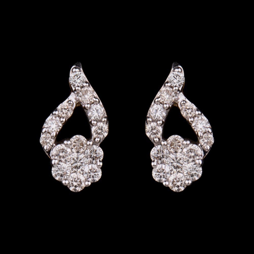 14K Yellow Gold Diamond Earrings - 0.54ct VS-IJ