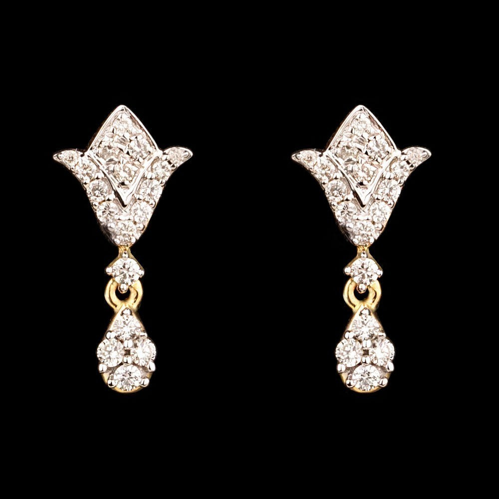 14K Yellow Gold Diamond Earrings - 0.3ct SI-IJ