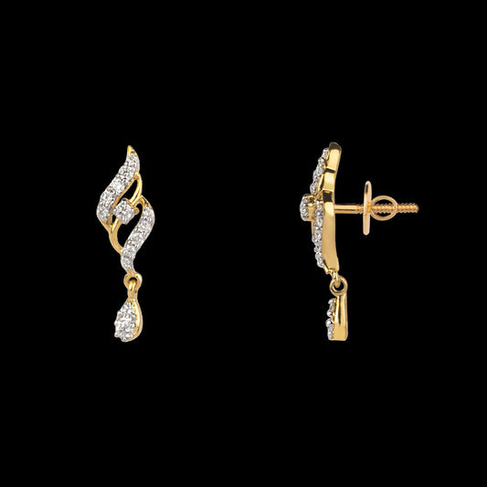 14K Yellow Gold Diamond Earrings - 0.3ct SI-IJ