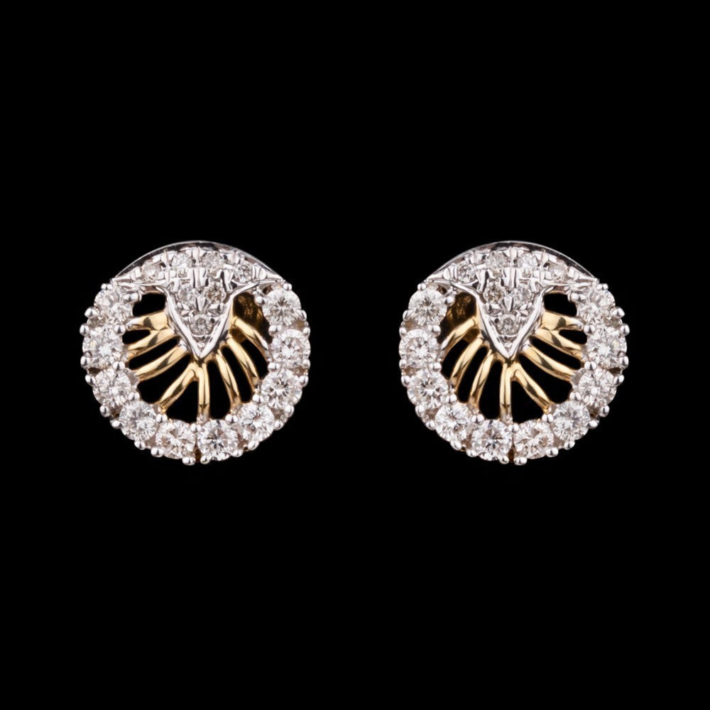 18K Yellow Gold Diamond Earrings - 0.337ct VVS-VS-GH