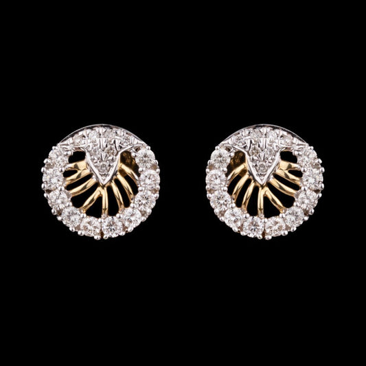 18K Yellow Gold Diamond Earrings - 0.337ct VVS-VS-GH