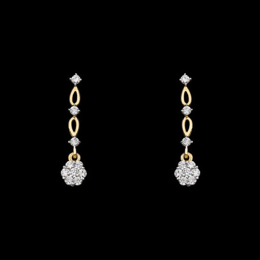 14K Yellow Gold Diamond Earrings - 0.46ct SI-IJ