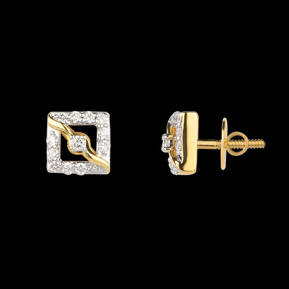 18K Rose Gold Diamond Earrings - 0.19ct VS-SI-GH