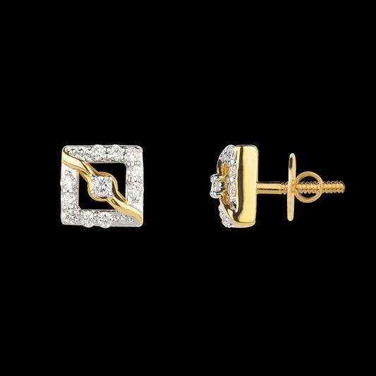 18K Rose Gold Diamond Earrings - 0.19ct VS-SI-GH