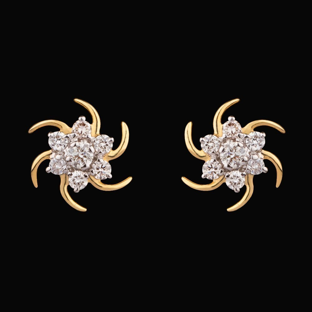 14K White Gold Diamond Earrings - 0.22ct SI-IJ
