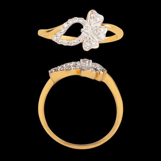 18K Rose Gold Diamond Ring - 0.19ct VVS-FG