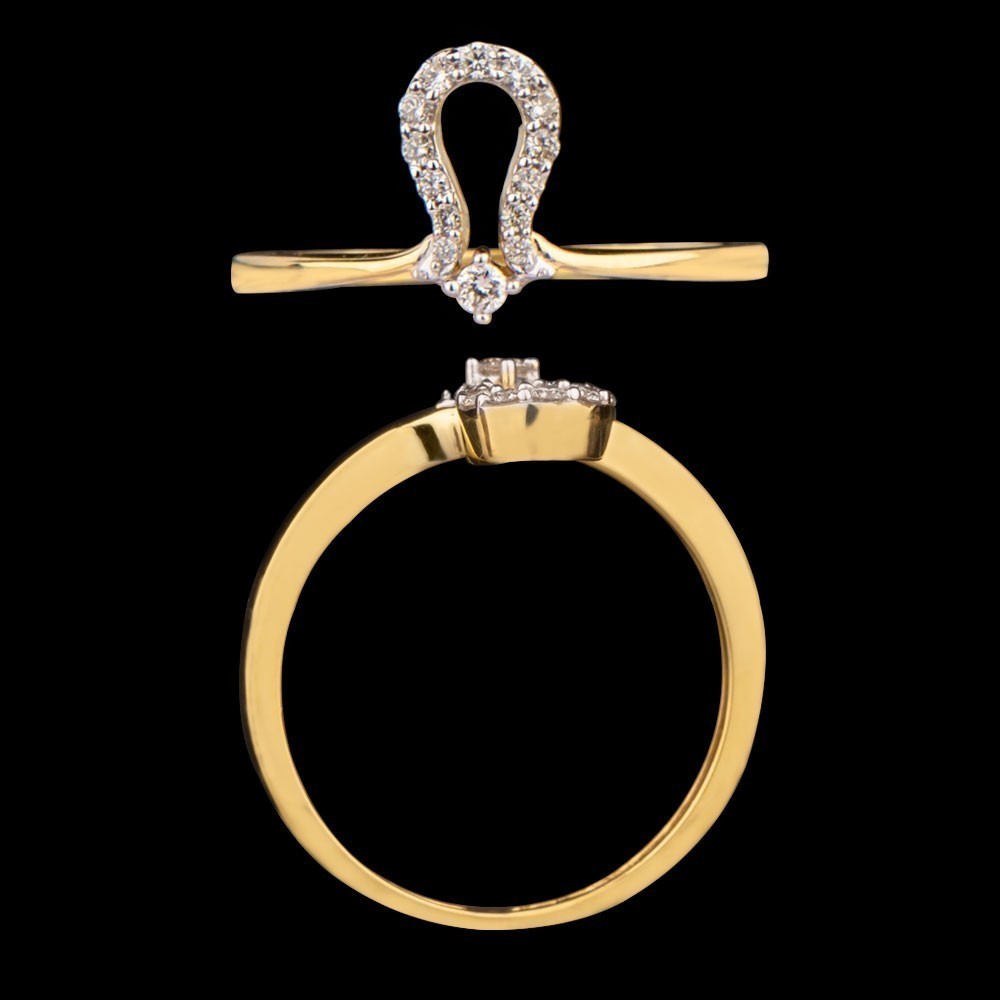 14K Yellow Gold Diamond Ring - 0.12ct SI-IJ