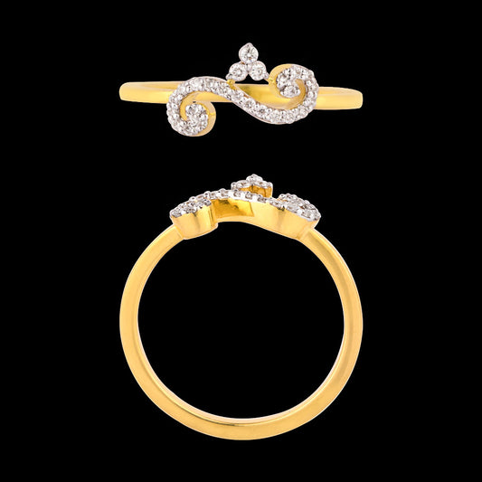 18K Yellow Gold Diamond Ring - 0.149ct VVS-VS-FG