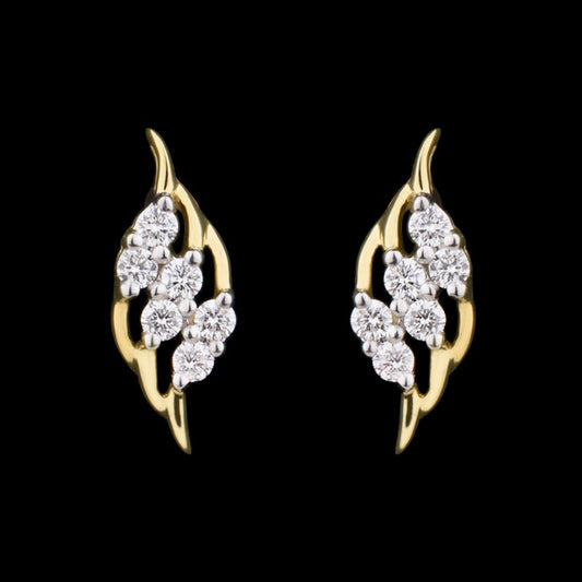 14K Yellow Gold Diamond Earrings - 0.28ct VS-SI-GH
