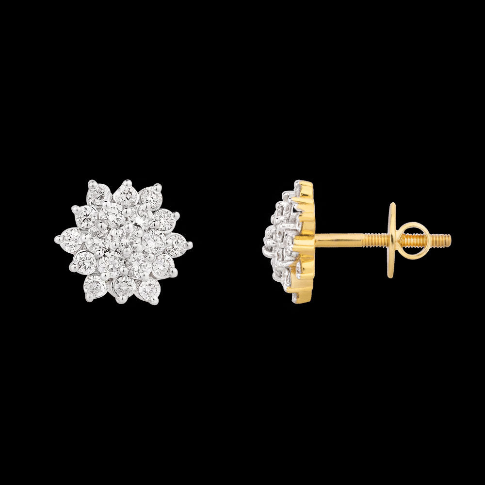 14K Rose Gold Diamond Earrings - 0.63ct VVS-VS-HI